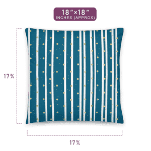 Gorgeous Blue and White Strips Pattern Printed Pillow 18" x 18" Size