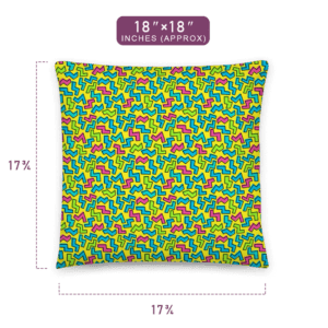 Colorful Fast Electric Shock Pattern Printed Pillow 18" x 18" Size