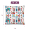 Back To School Exclusive Pattern Printed Pillow 18" x 18" Size