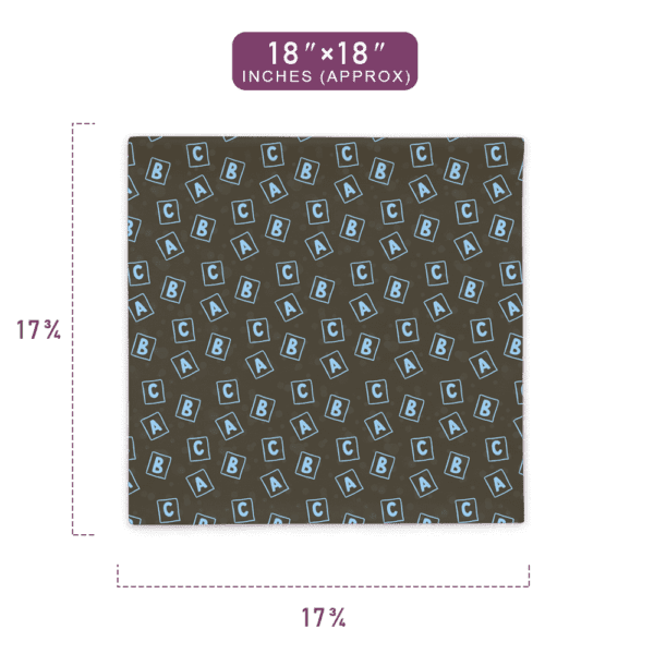 Spontaneous Alphabets Stylish Pattern Printed Pillow Case 18" x 18" Size