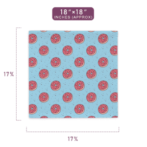 Delicious Pink Doughnut Pattern Printed Pillow Case 18" x 18" Size