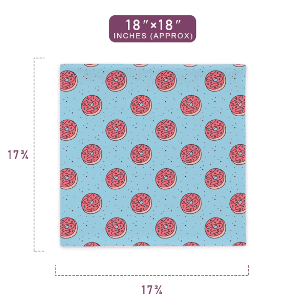 Delicious Pink Doughnut Pattern Printed Pillow Case 18" x 18" Size