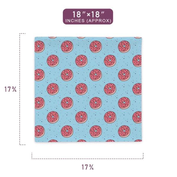 Delicious Pink Doughnut Pattern Printed Pillow Case 18" x 18" Size
