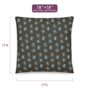Spontaneous Alphabets Stylish Pattern Printed Pillow 18" x 18" Size