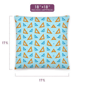 Exquisite Triangle Geometric Style Pattern Printed Pillow 18" x 18" Size