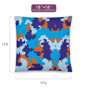 Brilliant Watercolor Pattern Printed Pillow 18" x 18" Size