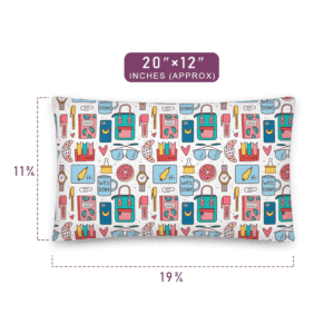 Back To School Exclusive Pattern Printed Pillow 20" x 12" Size