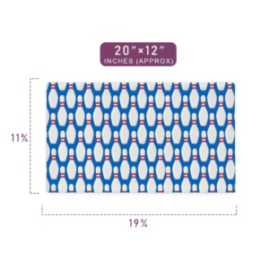 Classic Bowling Strike Pattern Printed Dynamic Pillow Case 20" x 12" Size