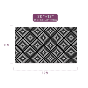 Balanced Square Shape Geometric illusion Pattern Printed Pillow Case 20" x 12" Size