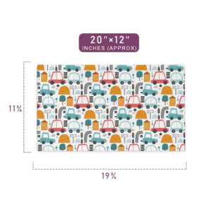 Playful Traffic Pattern Printed Pillow Case 20" x 12" Size