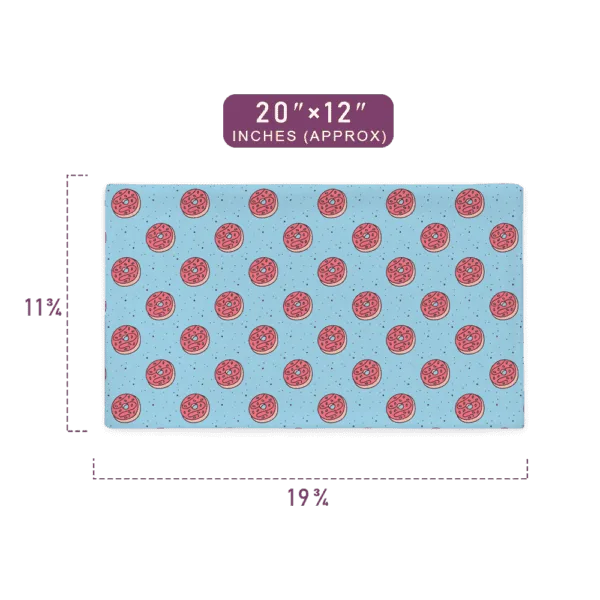 Delicious Pink Doughnut Pattern Printed Pillow Case 20" x 12" Size