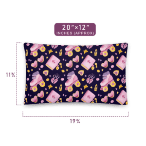 Sweetheart Loves Skating Funny Pattern Printed Pillow 22" x 12" Size
