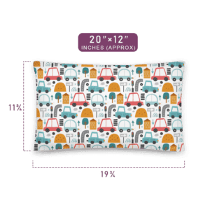 Playful Traffic Pattern Printed Pillow 20" x 12" Size