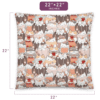 Funny Kawaii Style Cat Pattern Printed Pillow 22" x 22" Size