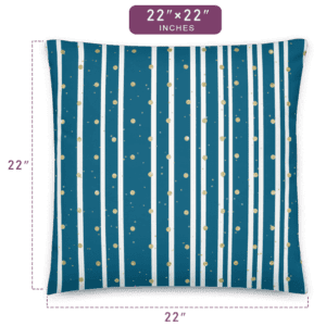 Gorgeous Blue and White Strips Pattern Printed Pillow 22" x 22" Size