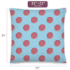 Delicious Pink Doughnut Pattern Printed Pillow 22" x 22" Size