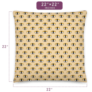 Cheers to Fun and Quirky Beer Cloud Pattern Printed Pillow 22" x 22" Size