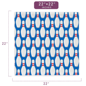 Classic Bowling Strike Pattern Printed Dynamic Pillow Case 22" x 22" Size