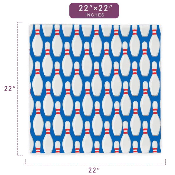 Classic Bowling Strike Pattern Printed Dynamic Pillow Case 22" x 22" Size