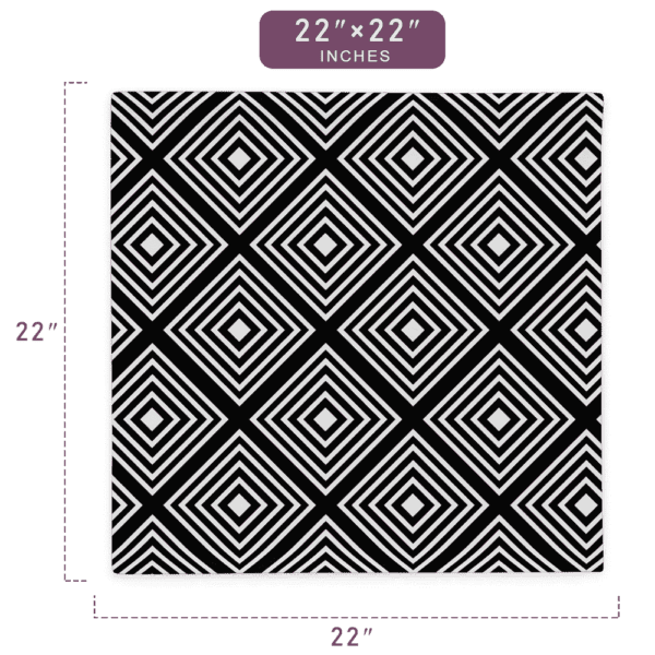 Balanced Square Shape Geometric illusion Pattern Printed Pillow Case 22" x 22" Size