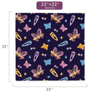 Delightful Butterfly Pattern Printed Pillow Case 22" x 22" Size