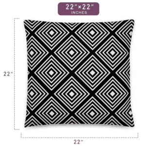 Square Shape Geometric illusion Pattern Printed Pillow 22" x 22" size