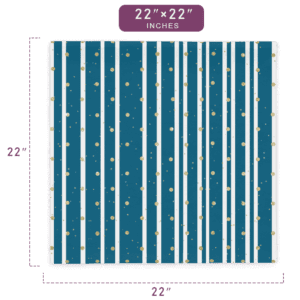 Gorgeous Blue and White Strips Pattern Printed Pillow Case 22" x 22" Size
