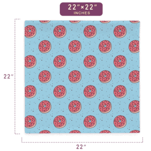 Delicious Pink Doughnut Pattern Printed Pillow Case 22" x 22" Size