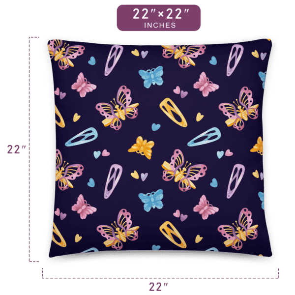 Delightful Butterfly Pattern Printed Pillow 22" x 22" Size