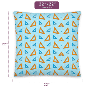 Exquisite Triangle Geometric Style Pattern Printed Pillow 22" x 22" Size