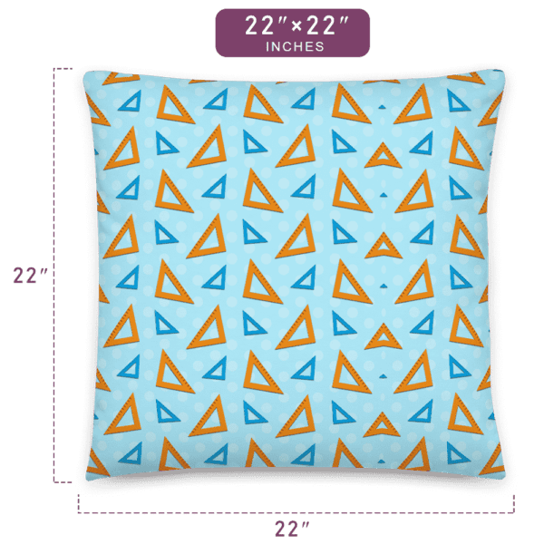 Exquisite Triangle Geometric Style Pattern Printed Pillow 22" x 22" Size