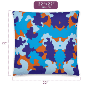 Brilliant Watercolor Pattern Printed Pillow 22" x 22" Size