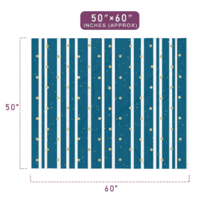 Gorgeous Blue and White Strips Modern Throw Blanket 50" x 60" Size