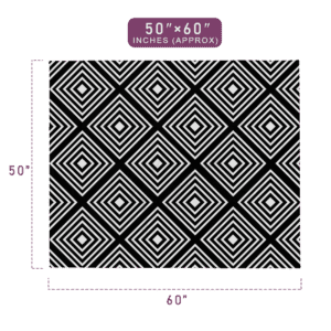 Geometric illusion Pattern Printed Throw Blankets For Couch 50" x 60" Size