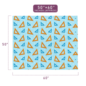 Exquisite Triangle Geometric Style Throw Blanket 50" x 60" Size
