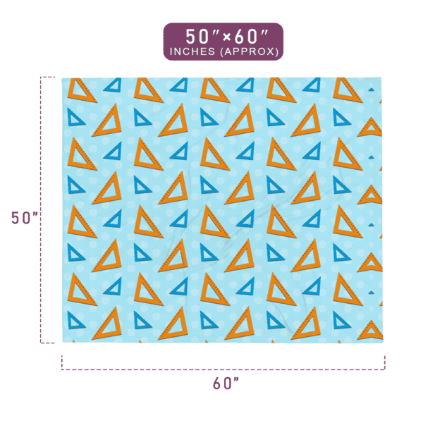 Exquisite Triangle Geometric Style Throw Blanket 50" x 60" Size