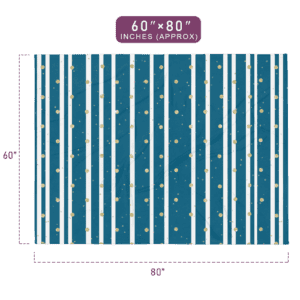 Gorgeous Blue and White Strips Modern Throw Blanket 60" x 80" Size