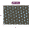 Alphabets Pattern Grey Throw Blanket 60" x 80" Size