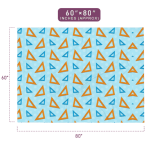 Exquisite Triangle Geometric Style Throw Blanket 60" x 80" Size