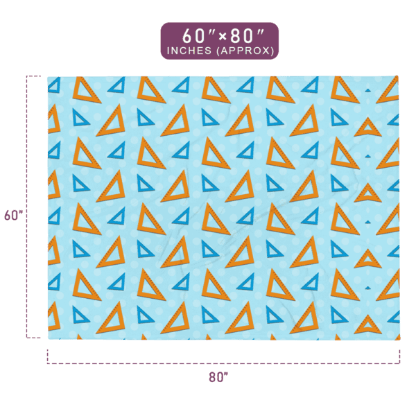 Exquisite Triangle Geometric Style Throw Blanket 60" x 80" Size