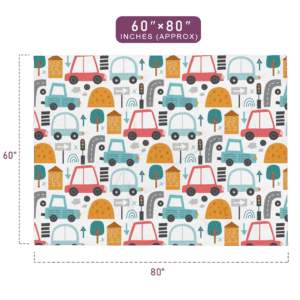 Playful Traffic Pattern Throw Blanket 60" x 80" Size