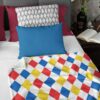 Colorful Rhombus Shape Pattern Printed Outdoor Throw Blanket
