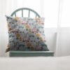 Playful Traffic Pattern Printed Pillow on the chair