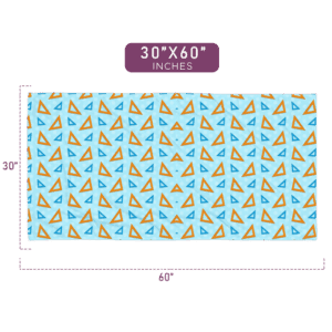 Classic Triangle Geometric Style Pattern Printed Beach Towel 30x60 size