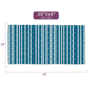 Gorgeous Blue and White Strips Pattern Printed Towel 30"x60"