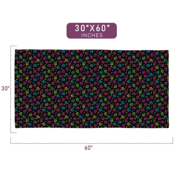 Colorful Spiral Pattern Printed Towel 30"x60"