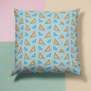 Exquisite Triangle Geometric Style Pattern Printed Pillow