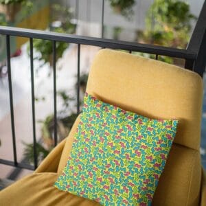Colorful Fast Electric Shock Pattern Printed Pillow