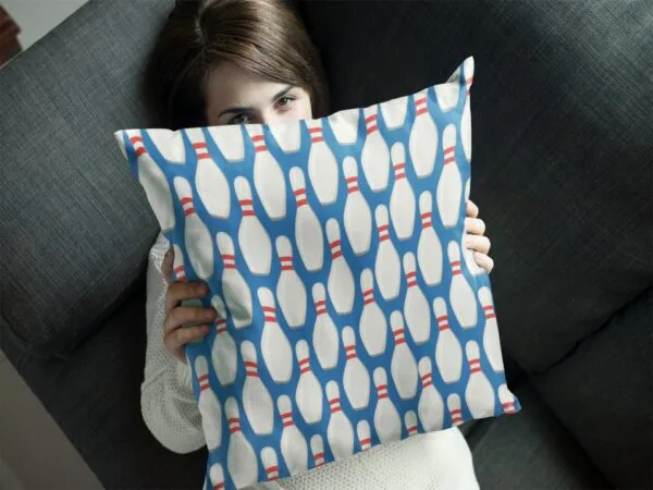 Classic Bowling Strike Pattern Printed Dynamic Pillow Case