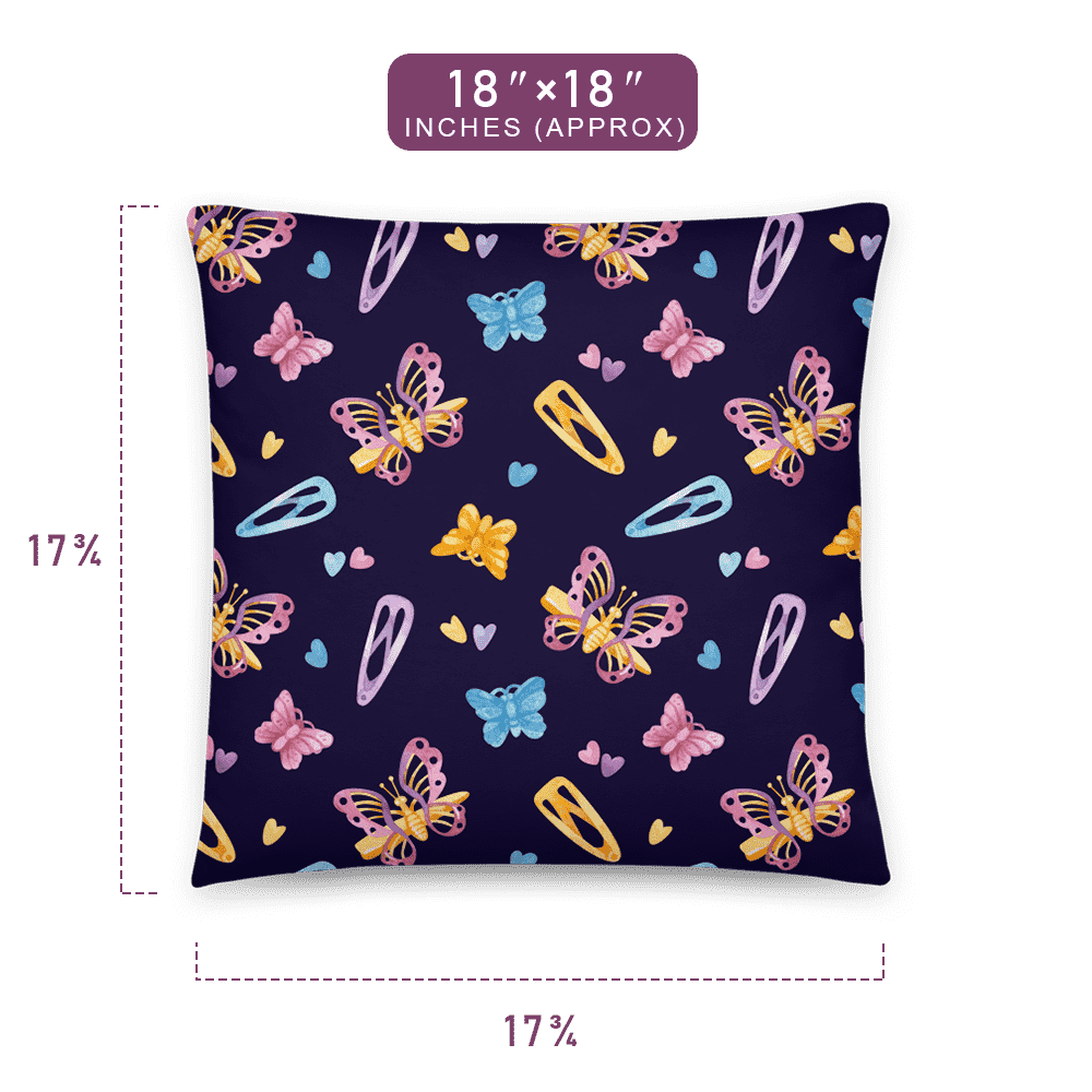 Purple butterfly pillow